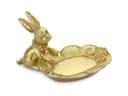 2026-bandeja De Joias Com Estátua De Coelho Sentado Dourado Para Anéis E Bijuterias Linjou