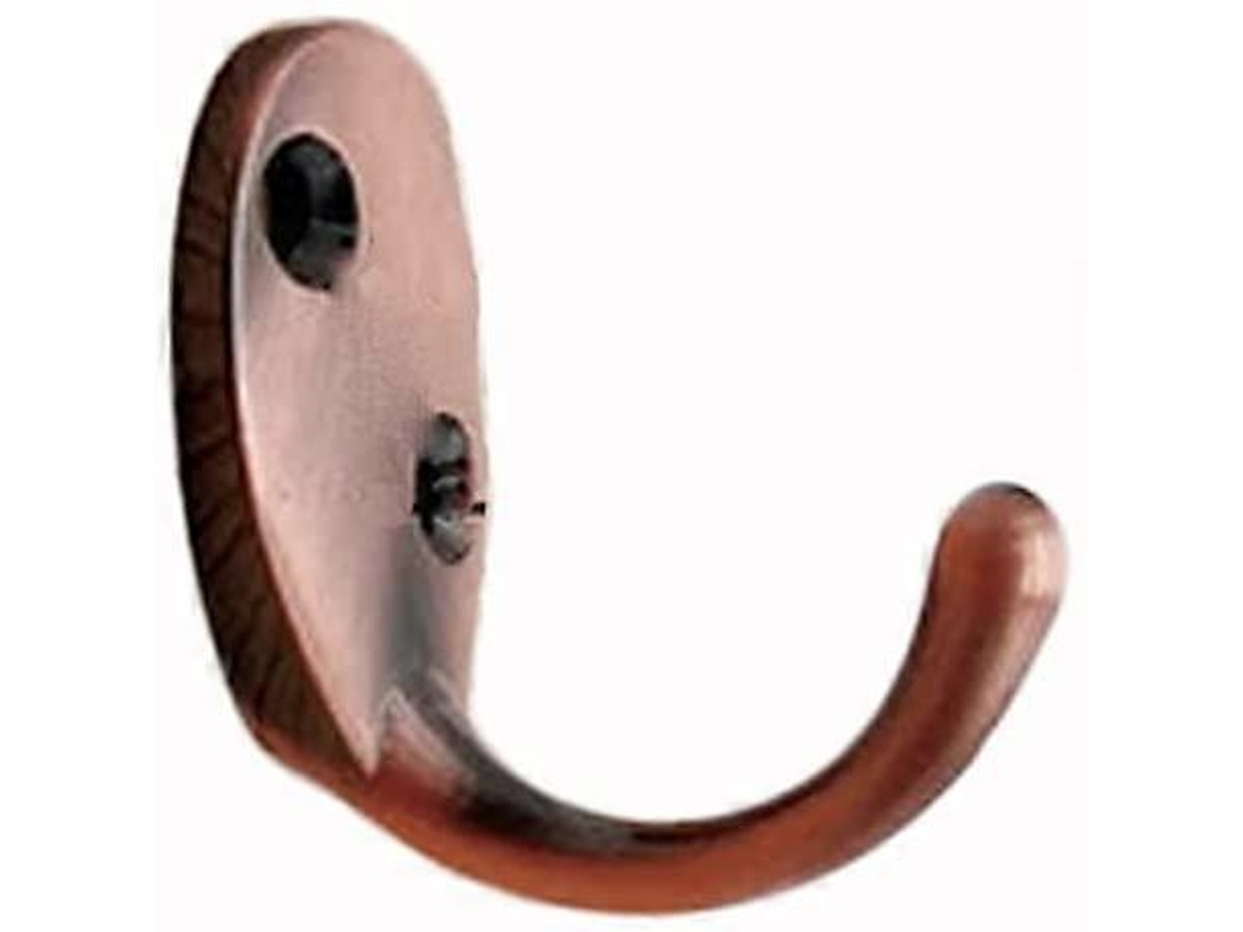 Prendedor De Parede Liga Zinco 29,5mm Toalha Roupa Banheiro Cozinha Vermelho Bronze 1 Peça