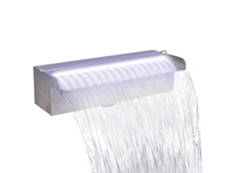 Vidaxl Fonte Para Piscina Retangular Com Leds 30 Cm Aço Inoxidável