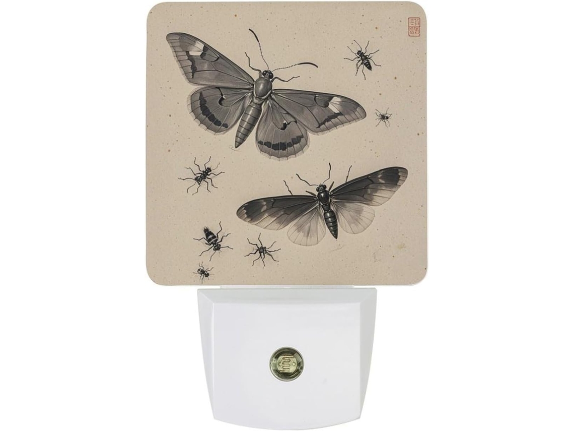 Luminárias Noturnas De Parede, Com Estampa De Mariposa, Luzes Noturnas De Led Com Sensor Luz, Luz Branca Quente Suave