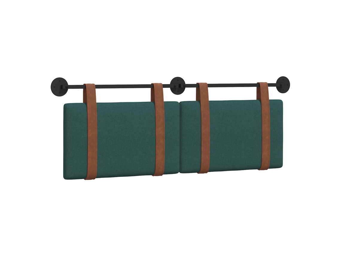 Conjunto 1 Cabeceira Suspensa Vidaxl Verde Couro Sintético (130 X 55 X 5 Cm)
