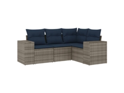 Conjunto de Sofá Jardim 4 Peças Almofadas Rattan Sintético MAISON EXCLUSIVE
