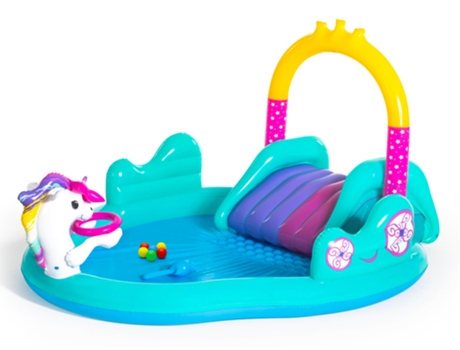 Plataforma Insuflável para Jogos Aquáticos Modèle Licorne Magique Azul Claro TECHKIDZ