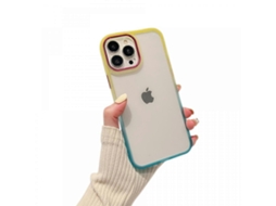 Capa Para Iphone 11 Pro Max, Não Amarela Capa Protetora Antichoque Ultrafina, Amarela Azul