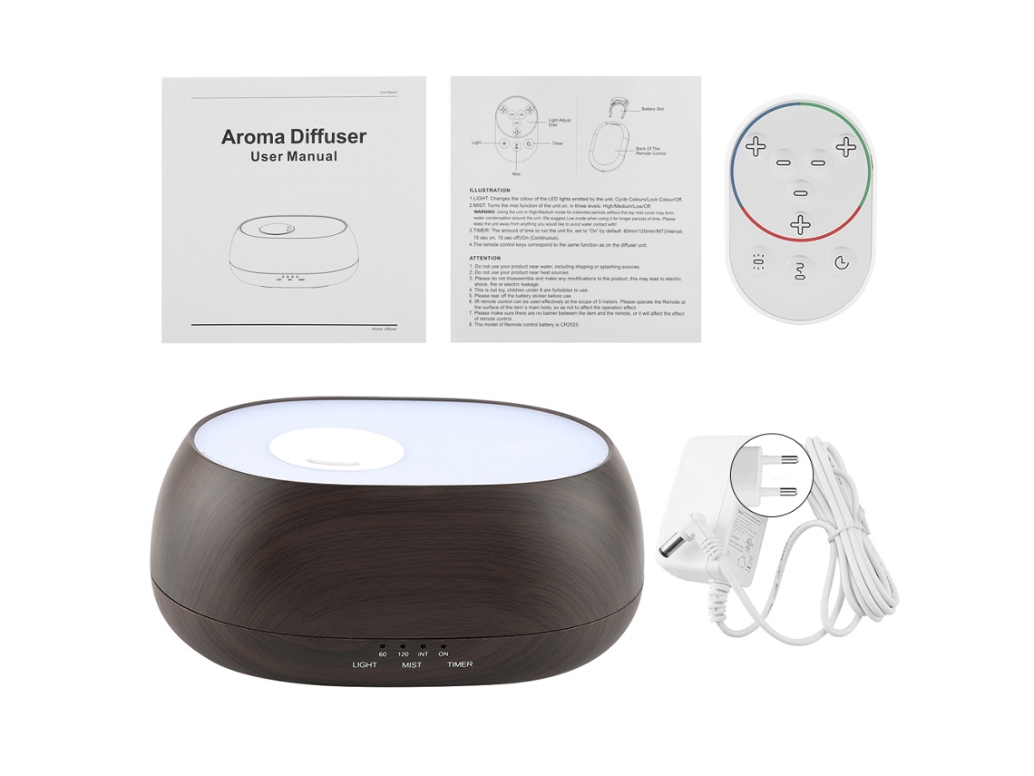 Laxiscreed Máquina De Aromaterapia De Mesa Para Casa Com Grãos De Madeira