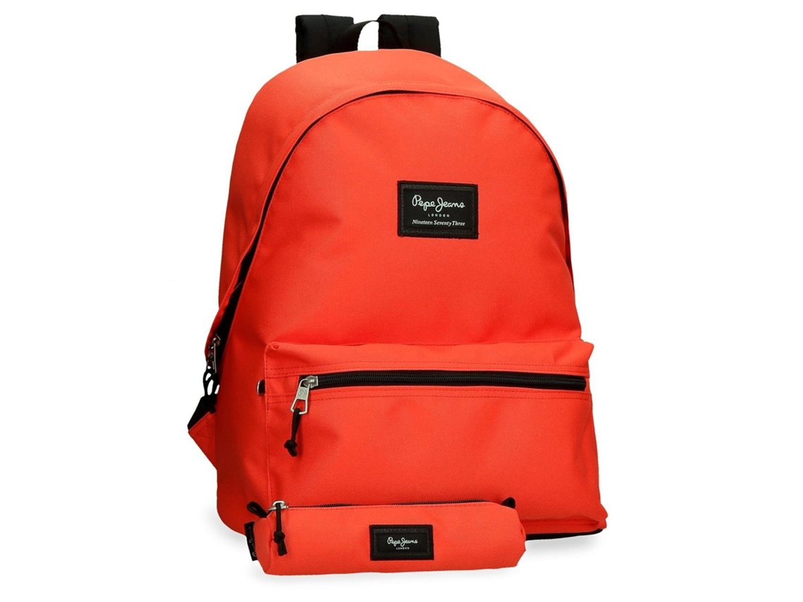 Mochila PEPE JEANS Aris Laranja Com Estojo 31x44x17.5cm
