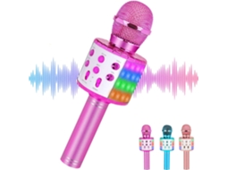 Microfone De Karaokê Sem Fio Bluetooth Infantil