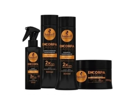 Kit Encorpa Cabelo Shampoo Condicionador Máscara Finalizador HASKELL