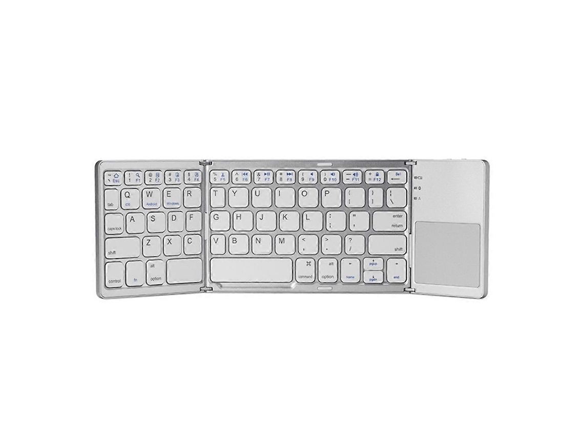 Mini Teclado Bluetooth Sem Fio Dobrável Triplo, Teclado Universal Portátil Com Mouse E Touchpad Para Ios Ly Ebike