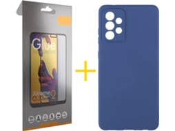 Capa e Película de Vidro Full Samsung A32 5G SKYHE Silicone Líquido Azul