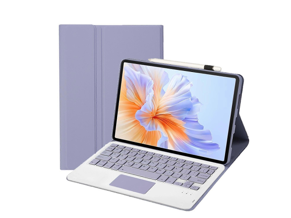 Ah27-a Capa De Couro Ultrafina E Destacável Para Tablet Com Teclado Bluetooth E Touchpad.