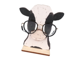Estátua de Vaca com Óculos em Madeira LAXISCREED
