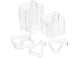 Aboofan 24 - Prendedores de Toalha de Mesa Transparentes, Resistentes ao Vento, Prendedores de Plástico para
