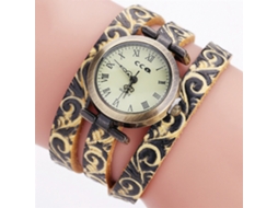 Relógio de Pulseira Feminino Ccq Multicamada Números Romanos Quartzo Estilo Trendy Preto
