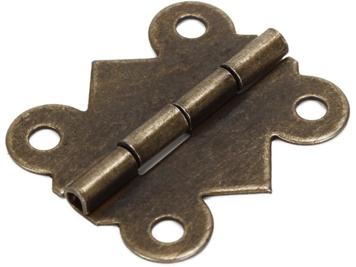 Dobradiças De Ferro Para Armário, Material Resistente, Estilo Vintage, 20 Peças, Mini, Para Caixa De Joias E