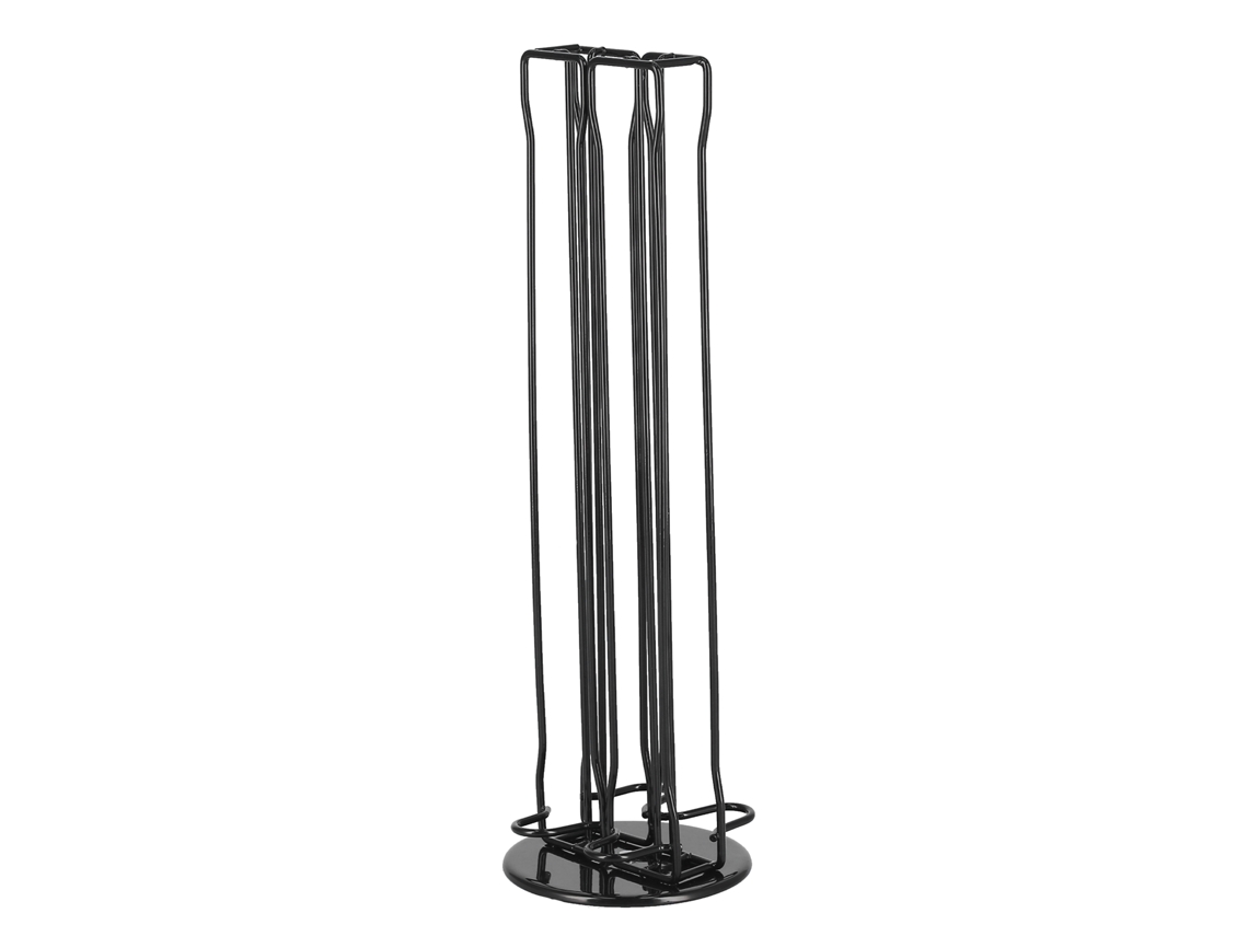 Porta-cápsulas De Café Giratório 360° Em Metal, Design Simples, Capacidade Para 40 Cápsulas.