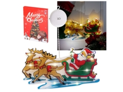 Luzes Pendentes Led Decoração De Natal Trenó Do Papai Noel Pricenet