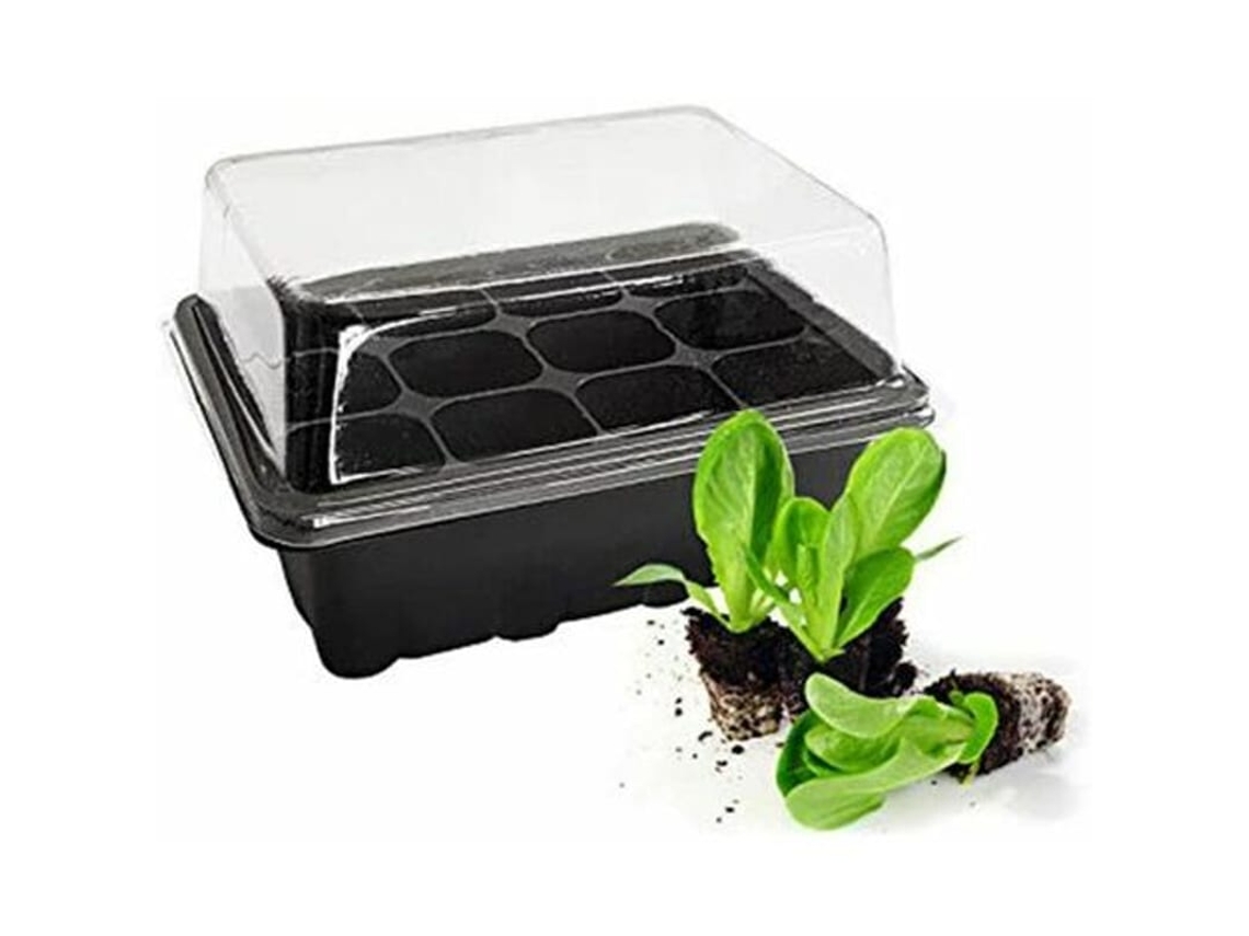 5 Pack De Bandejas Para Plantas, Mini Estufa Com Tampa, 12 Buracos, Ideal Para Germinação De Sementes