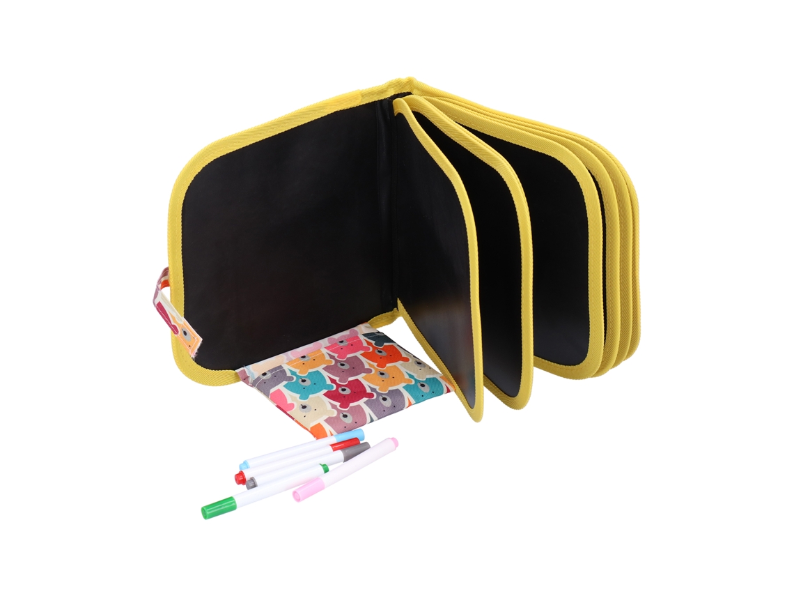 Primerox livro de Pintura Reutilizável com 12 Canetas Borráveis para Crianças Acima de 2 Anos