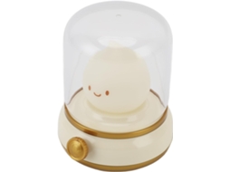 Luz noturna com efeito de sombra, recarregável via USB, com intensidade ajustável, ideal para quarto infantil.