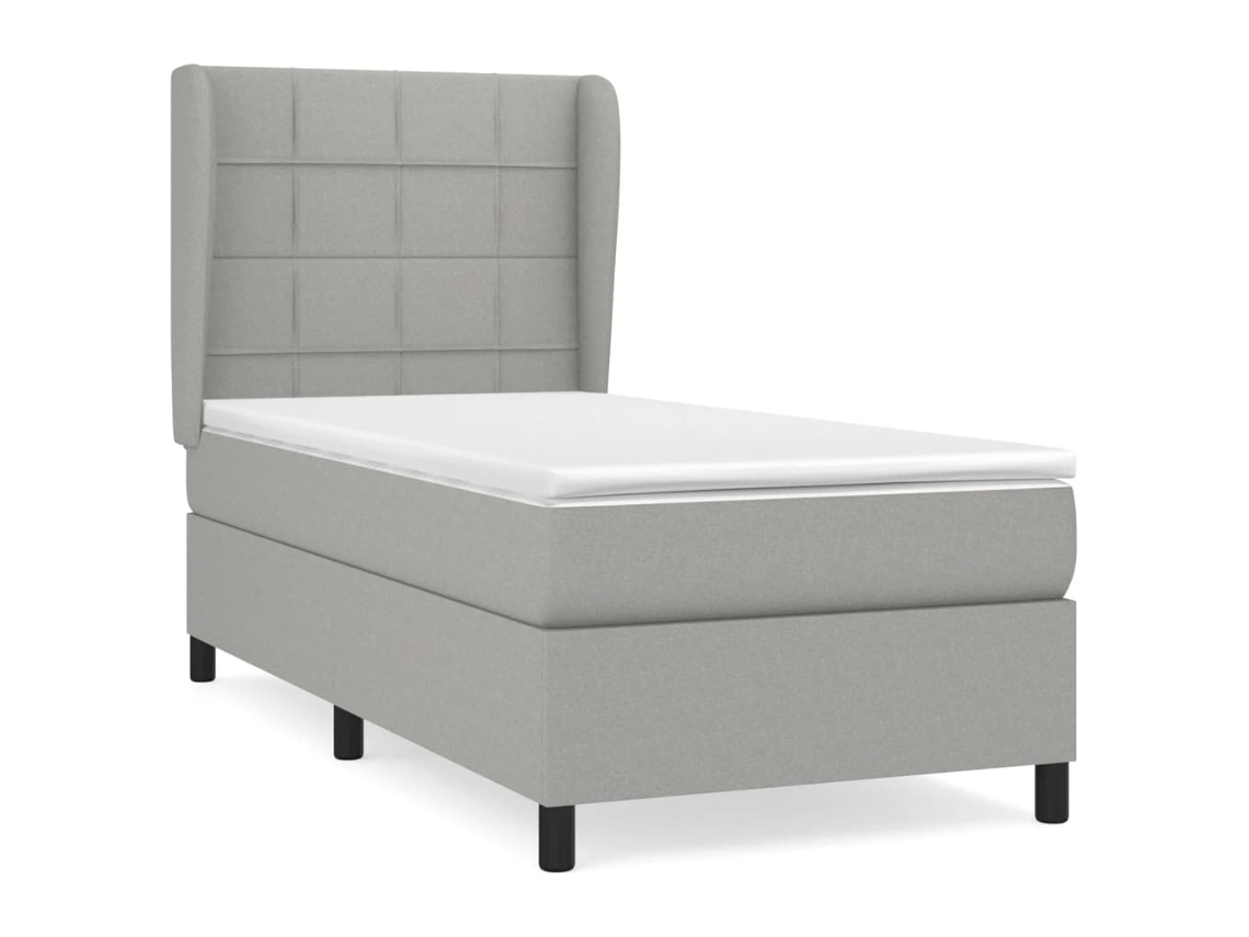 Box Spring Bed, Box Spring Beds Vidaxl Cinzeto Tecido (80 X 200 Cm)