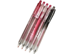 Caneta Gel Estética, 0,5 Mm, Retrátil, Tinta Preta, Pressão Neutra,