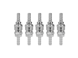 Kit De 5 Conexões Rápidas De Ar Em Aço Inox Com Nickel Da Marca Laxiscreed
