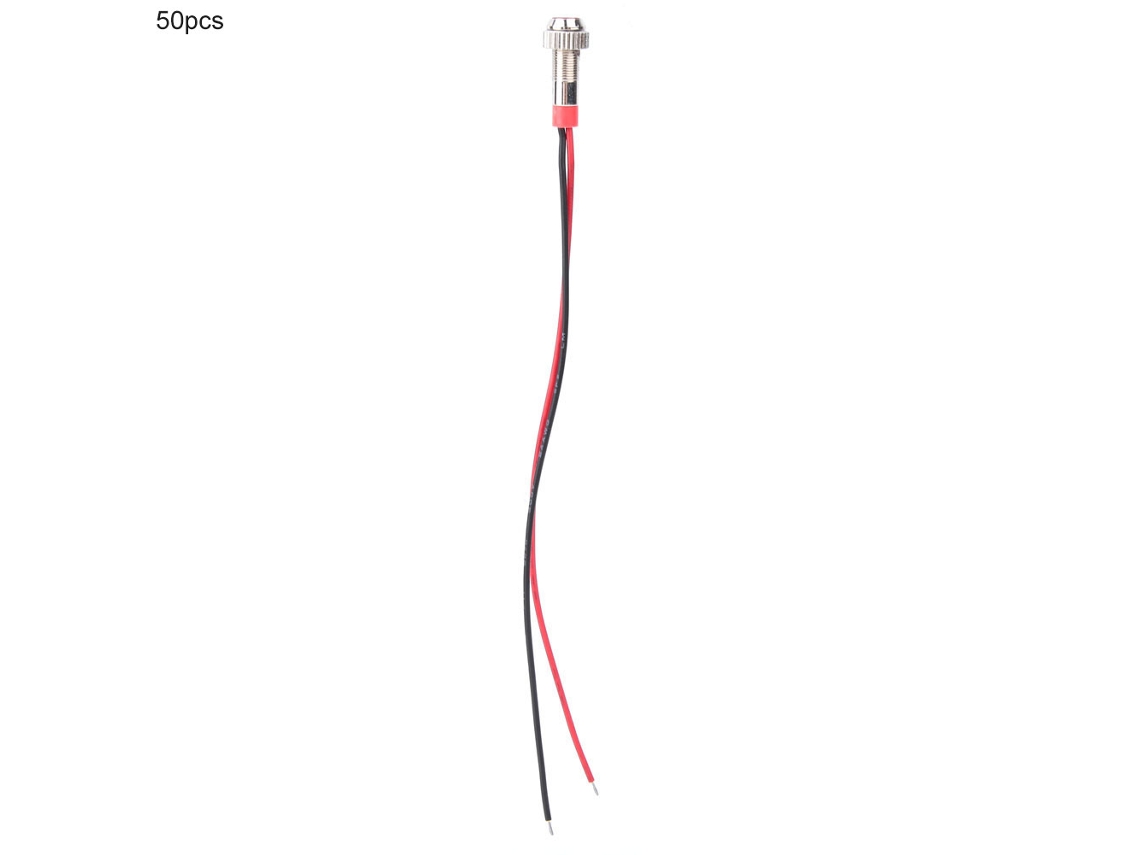Indicador Led Vermelho 12v 6mm Ip65 Metálico Bem-6c Sunflare
