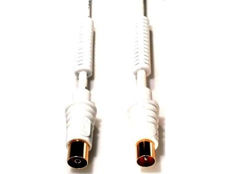 Cabo de Antena E+P (Coaxial - 2.5 m - Branco)