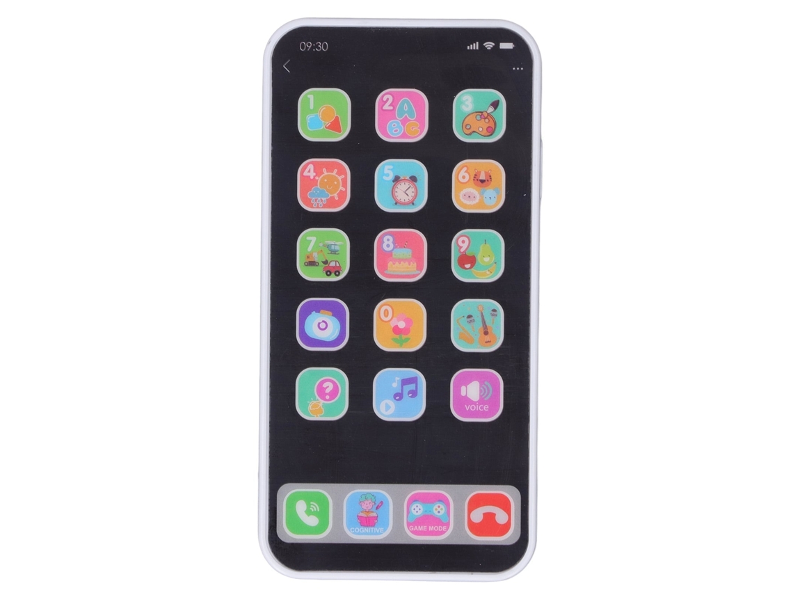 Primerox telefone de Brinquedo para Bebê Multifuncional Educativo com Luz e Música Branco