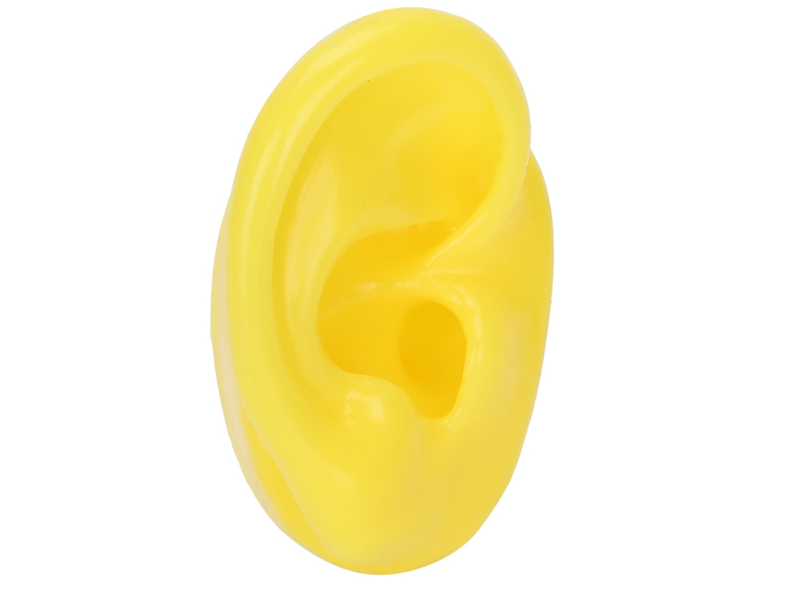 KOFIHETY Modelo De Orelha Em Silicone Simulação De Orelha Artificial Para Aparelhos Auditivos Amarelo