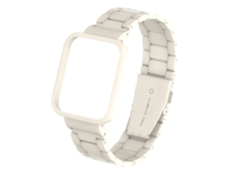 Pulseira De Relógio Lurelia Para Redmi Watch 2 Lite De Metal Com Três Contas Marfim