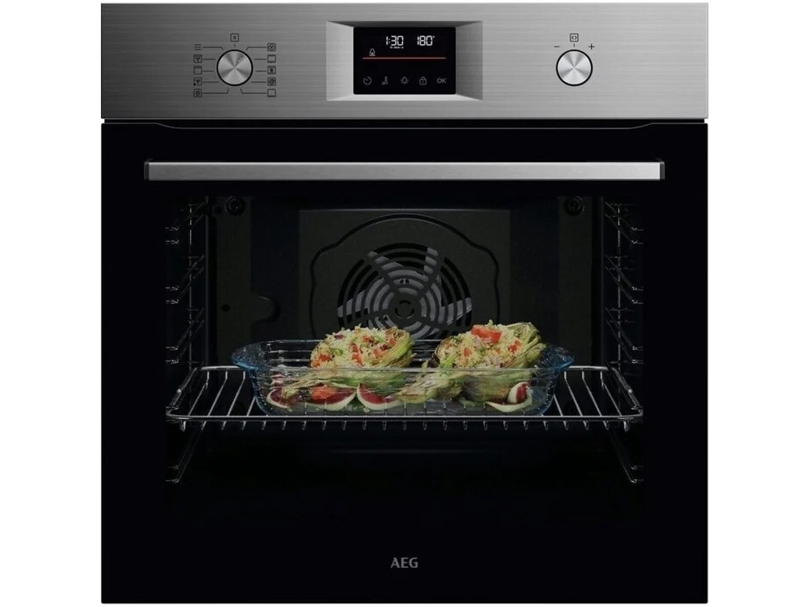 Forno Multifunções AEG OU5PB40SM (72 L - AquaClean e Pirólitico - Inox) 