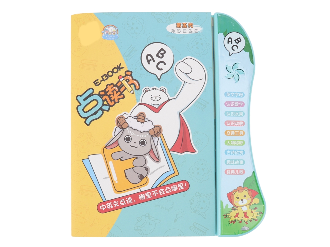 Mali máquina de Leitura Infantil Chinês inglês Livro Eletrônico Educativo Sons Claro para Crianças