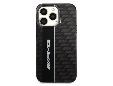 Capa Protetora Pattern Para Iphone 13 Pro Max Mercedes Amg Carbono Preto