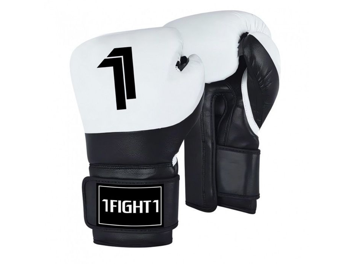 Luvas De Boxe 1fight1, Brookling, Pretas E Brancas. Brilvibera