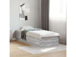 Vidaxl Estrutura Cama 90x190 Cm Derivados De Madeira Cinzento Sonoma