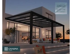 Pérgola CANOPIA Stockholm Cobertura para Terraço de Aluminio Premium 3.4X6.6  m Transparente