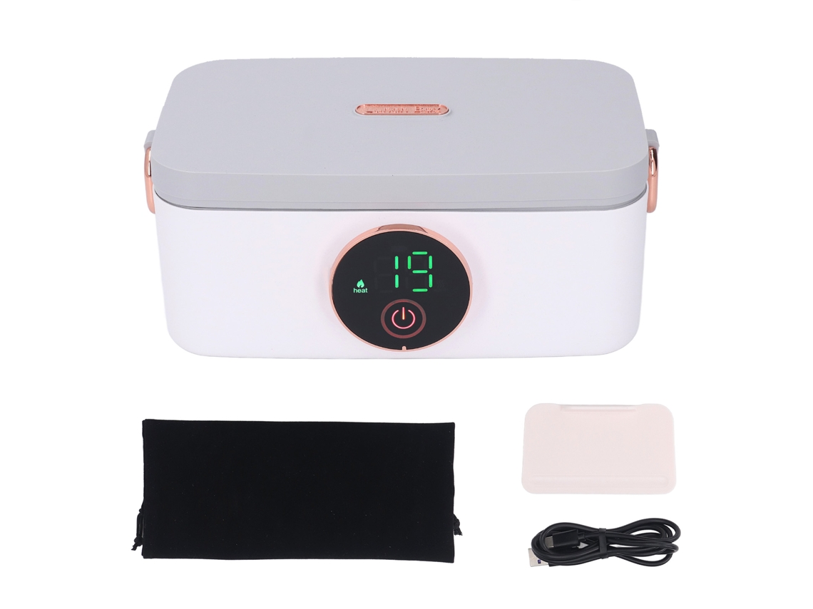 Caixa De Almoço Elétrica Portátil 60w 1l Recarregável