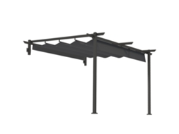 PÉRGOLA SINI TECH STORE 3x3m, alumínio, fixada na parede