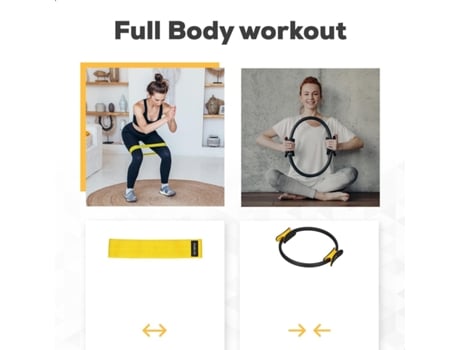 Anel De Pilates Com Banda De Resistência Vitalic