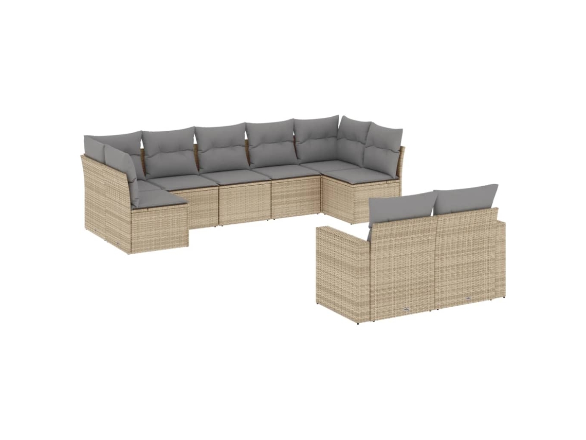 Garden Sofa Set, Garden Sofa Sets Vidaxl Bege Rattan / Vime (n/a)