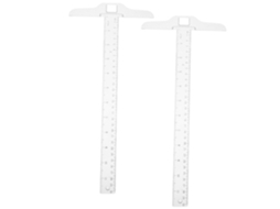 Lurelia Régua Em T Em Plástico 30cm Com Escala Dupla E Durável Para Desenho Técnico