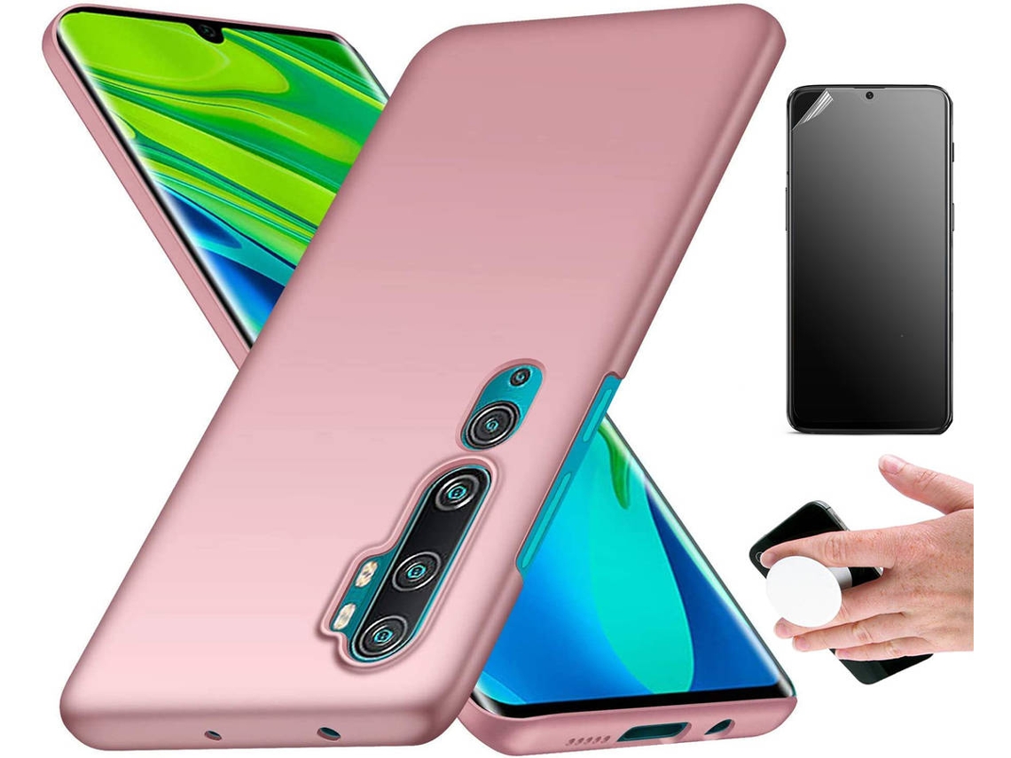 Kit Capa e Película Xiaomi Note 10 Pro Ultimatte Turtleshell Y Popsocket Rosa
