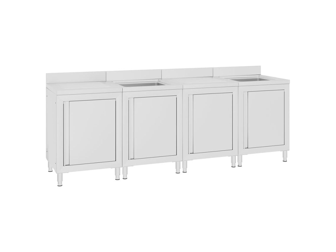 Kitchen Cabinet, Kitchen Cabinets Vidaxl (240 X 60 X 96 Cm (lavatório Duplo + Escorredor Duplo) )
