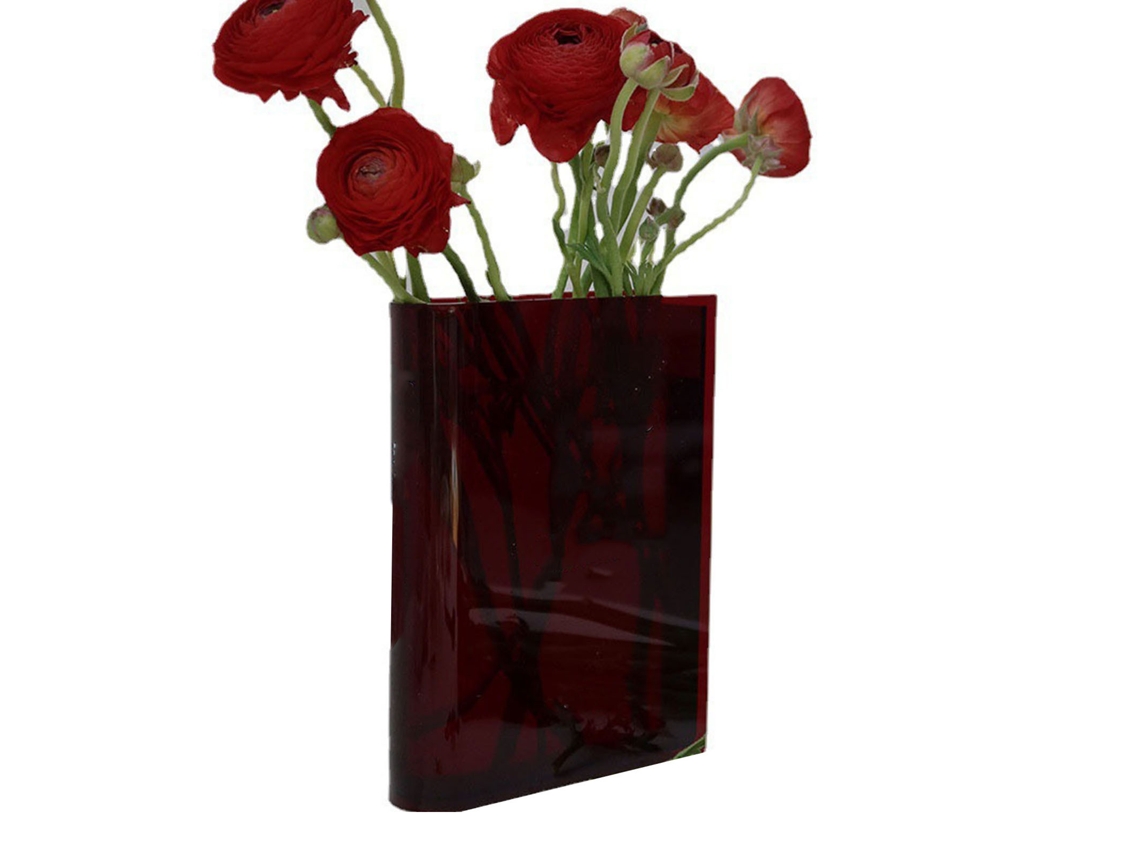 Vaso De Livro Decorativo Para Ambientes Com Design Floral Estético