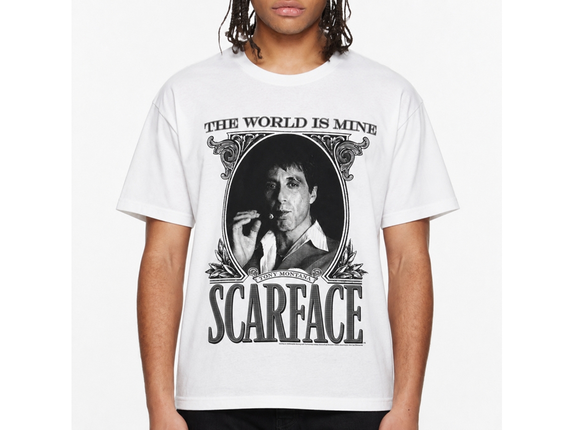 Rockinstone Scarface Movie Dollarface White Adult T-shirt Size:l
