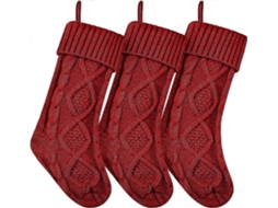 Meia Natalina Em Veludo Vermelho Com Detalhes Brancos, Para Doces E Presentes. Loja Olysi