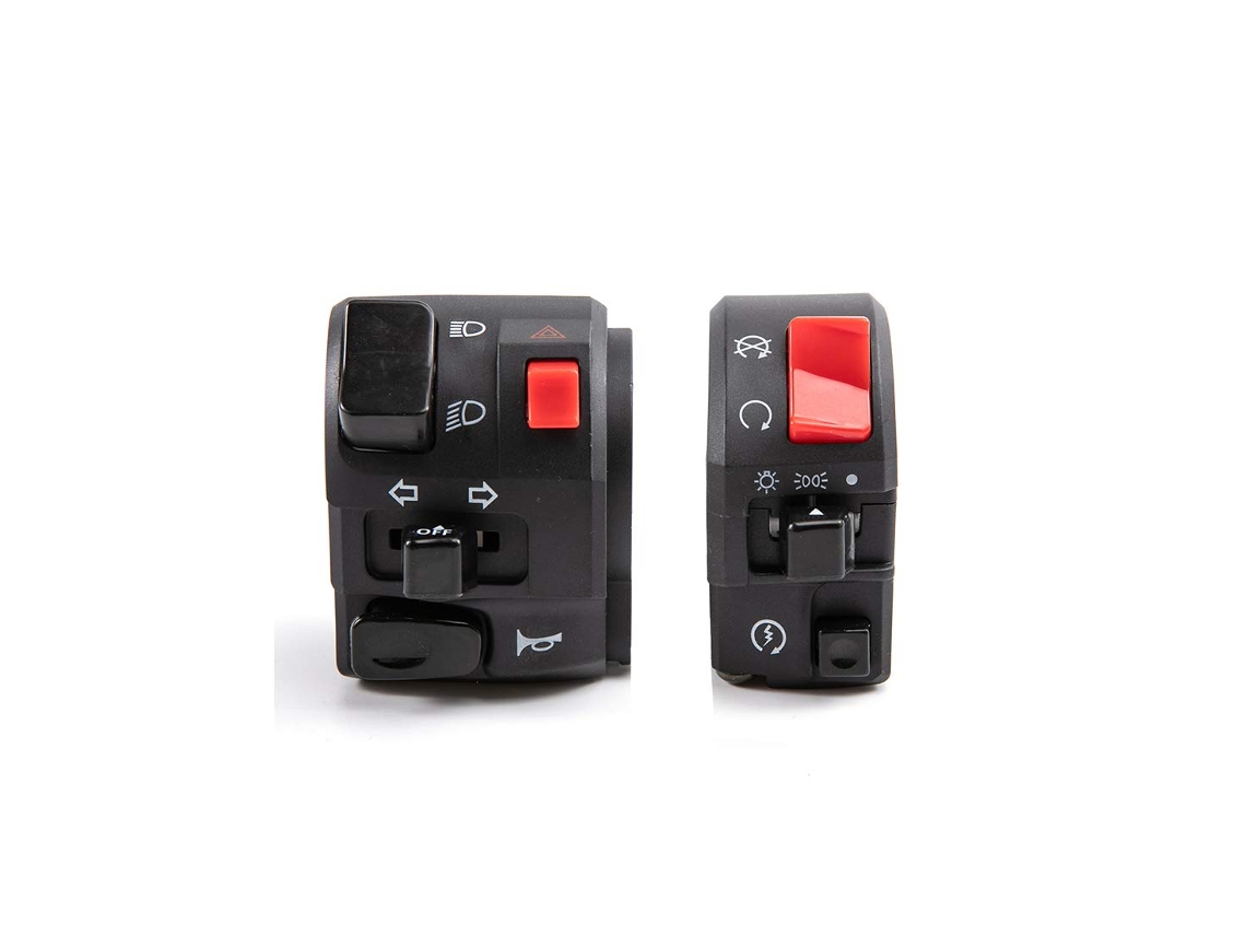Interruptor Universal Para Motociclos 22 Mm, Buzina, Piscas, Luzes De Nevoeiro E Arranque, Para Guiadores De 7/8 Polegadas Para Motociclos