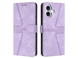 Capa De Couro Para Iphone 17 - Triangular - Cor Sólida